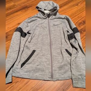 Nike Heather Gray and Black Hoodie